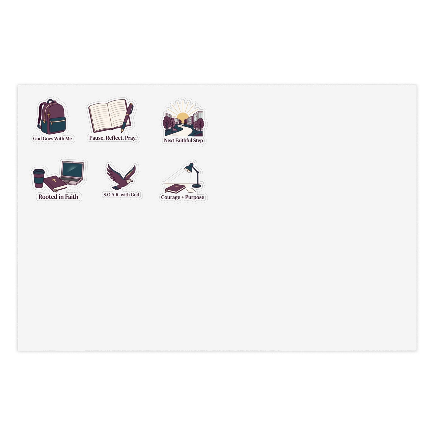 S.O.A.R. with God College Sticker Sheet