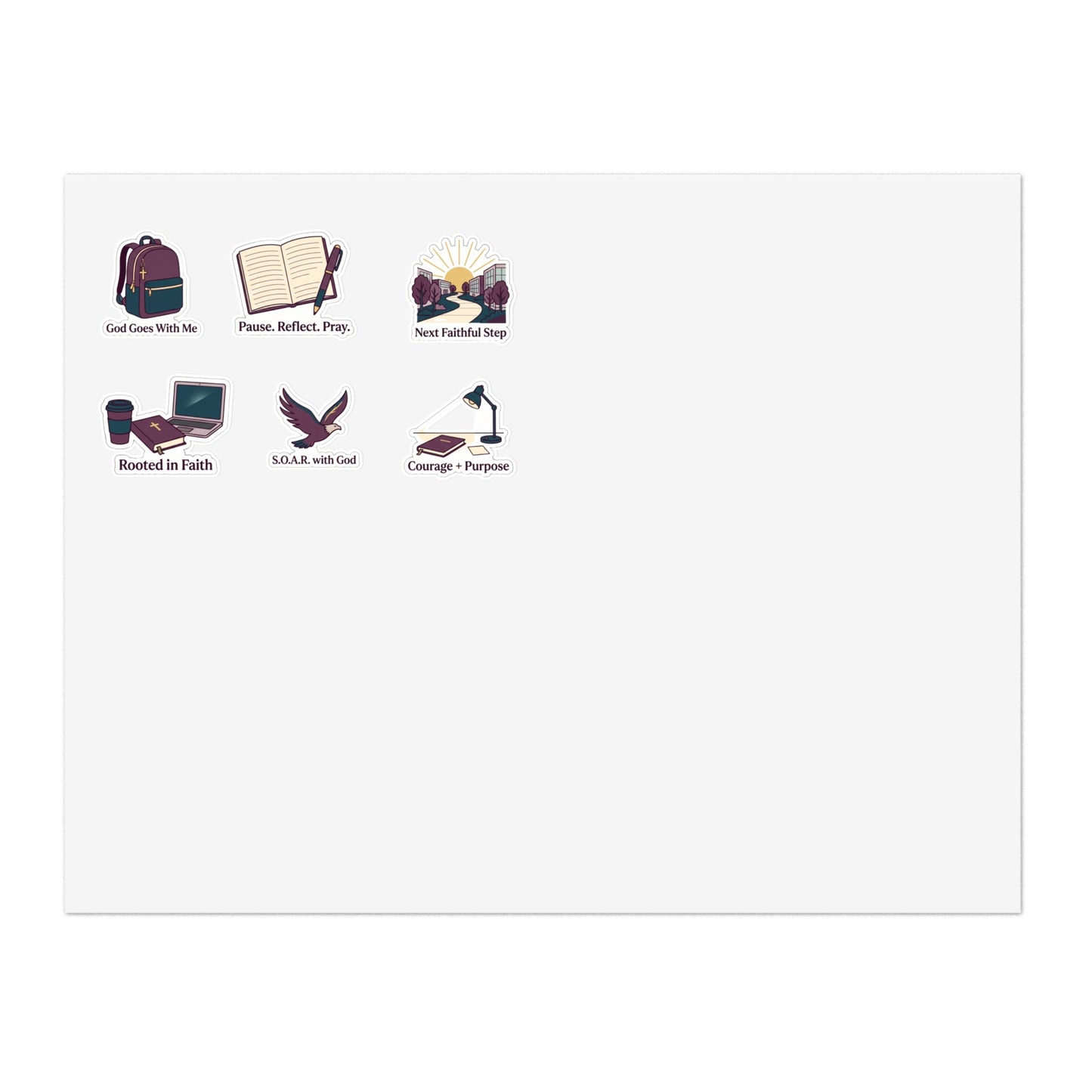 S.O.A.R. with God College Sticker Sheet